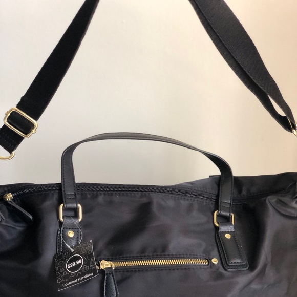 New Sears Nylon Black Tote Strap/Handbag - Picture 9 of 10